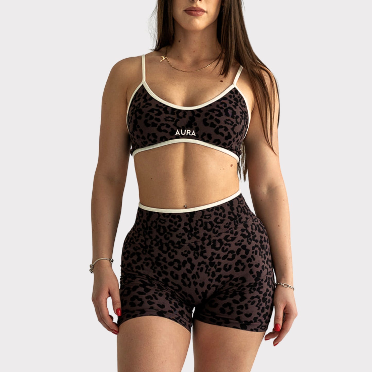 AURA LEOPARD barna szett